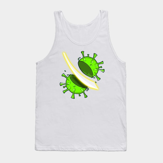 Beat Corona Virus Tank Top by FerMinem